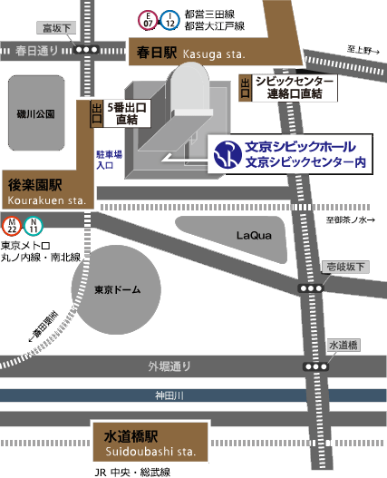 文京シビックホール地図